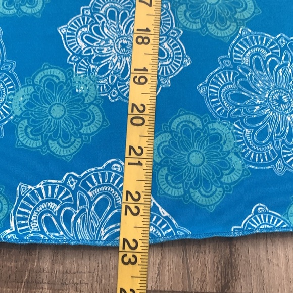 Tranquility Medium Ocean Blue With Beautiful Summer Design Skirt - Picture 5 of 9